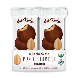 image:imageJustins Cups Dark Chocolate Crispy Peanut Butter Organic 132 Ounce 12 CountMilk Chocolate Peanut Butter