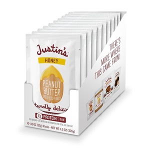 image:imageJUSTINS Classic GlutenFree Peanut Butter Spread Squeeze Packs 115 Ounce 10 PackOrganic
