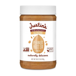 image:imageJustins Crunchy Classic Peanut Butter 16oz Jar Gluten Free NonGMO Responsibly Sourced