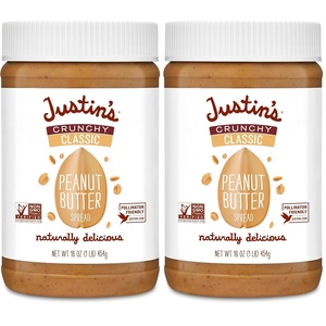 image:imageJustins Crunchy Peanut Butter Jar 28oz16 Ounce Pack of 2